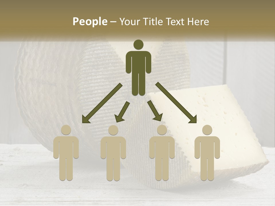 A Piece Of Cheese On Top Of A Wooden Table PowerPoint Template