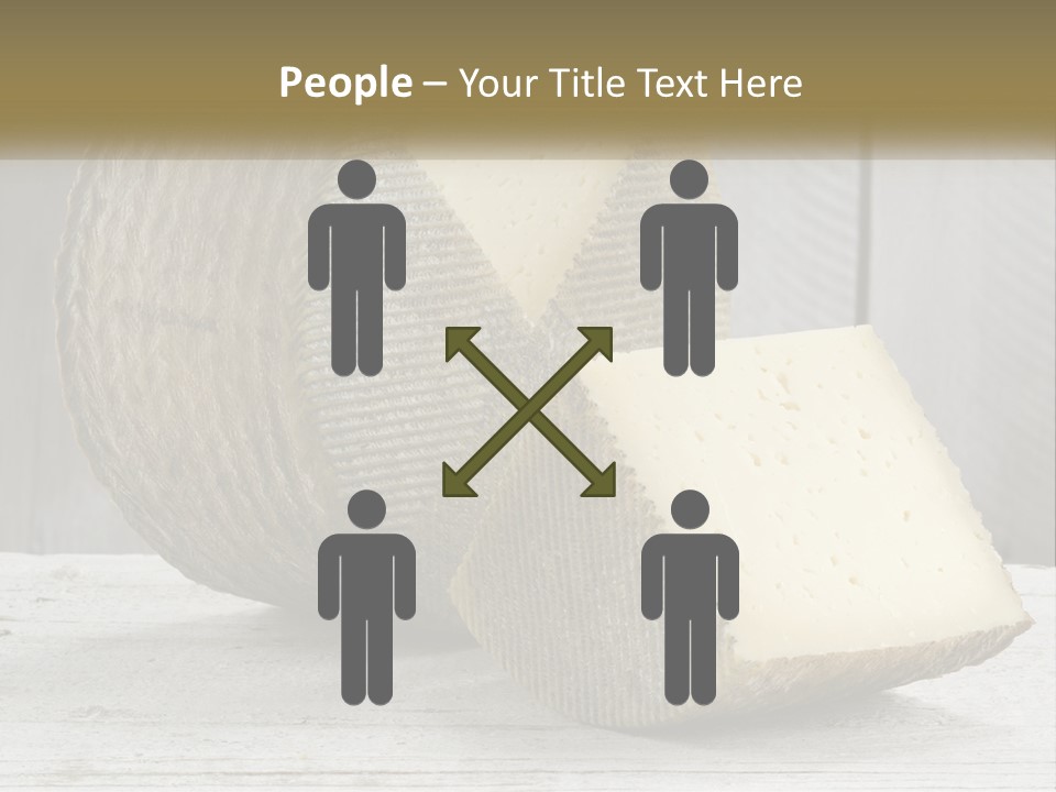 A Piece Of Cheese On Top Of A Wooden Table PowerPoint Template