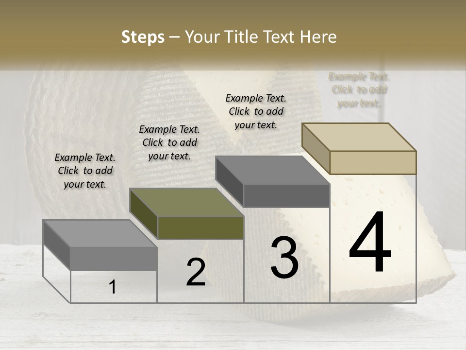 A Piece Of Cheese On Top Of A Wooden Table PowerPoint Template