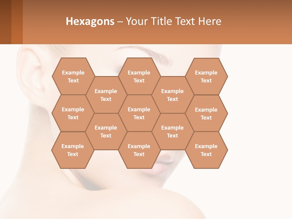 A Beautiful Woman With Blue Eyes Is Shown In This Powerpoint Presentation PowerPoint Template