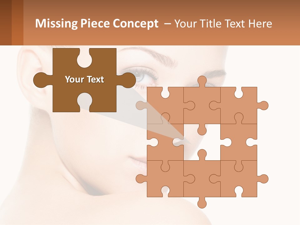 A Beautiful Woman With Blue Eyes Is Shown In This Powerpoint Presentation PowerPoint Template