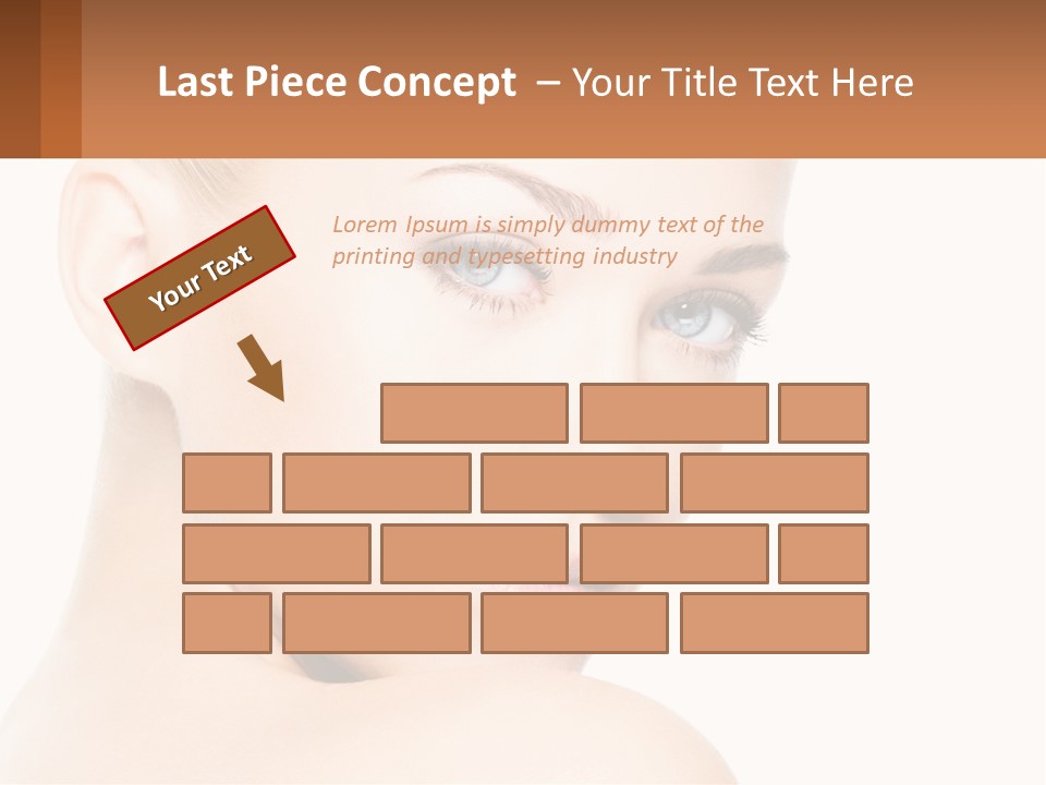 A Beautiful Woman With Blue Eyes Is Shown In This Powerpoint Presentation PowerPoint Template