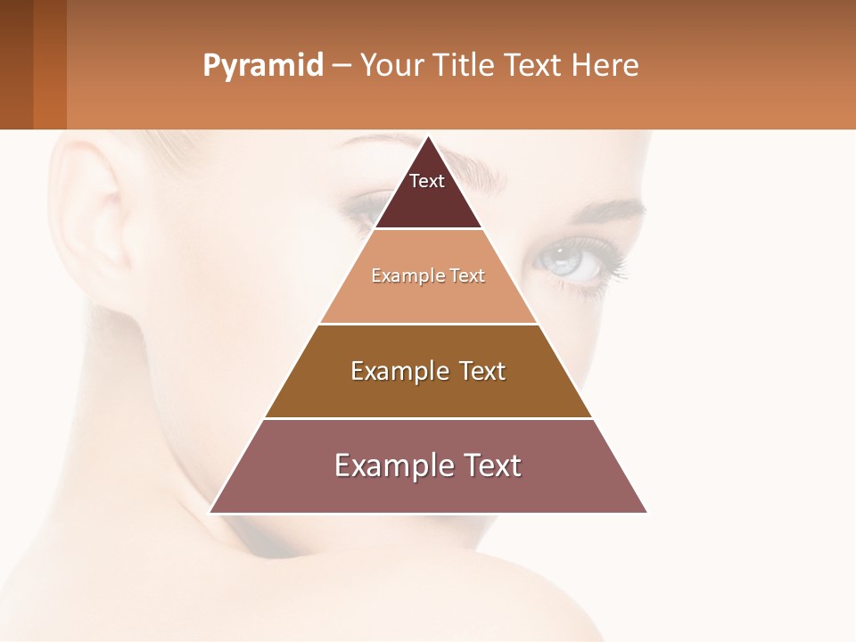 A Beautiful Woman With Blue Eyes Is Shown In This Powerpoint Presentation PowerPoint Template