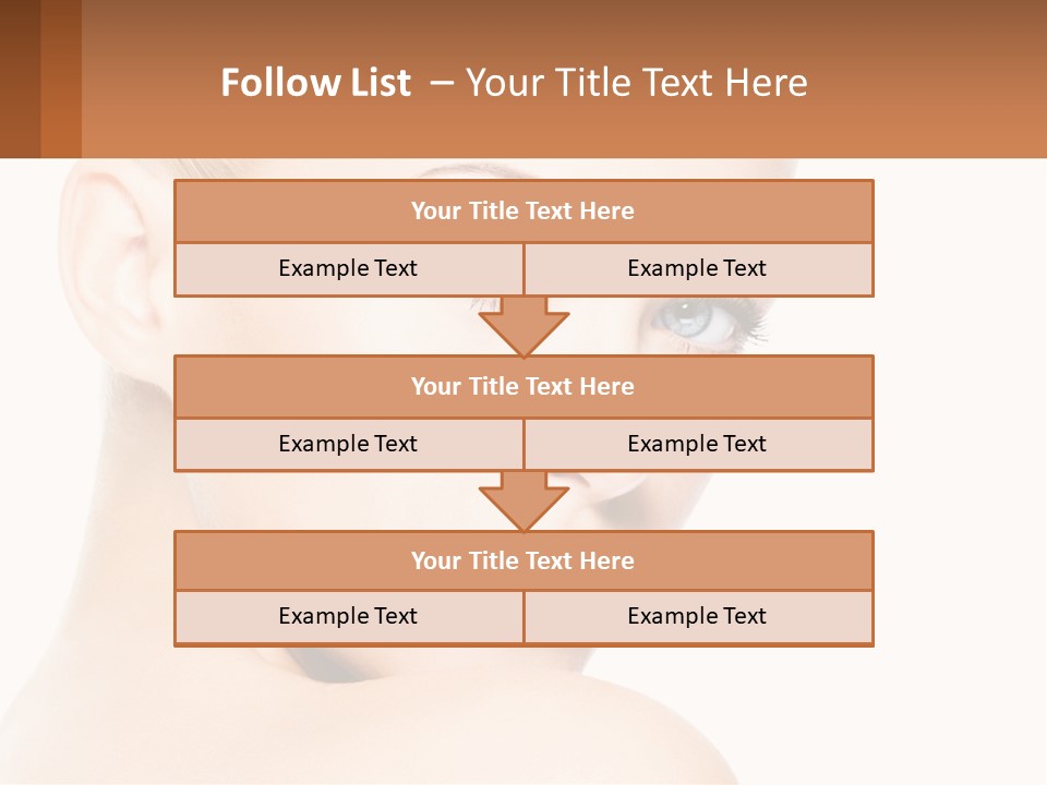 A Beautiful Woman With Blue Eyes Is Shown In This Powerpoint Presentation PowerPoint Template