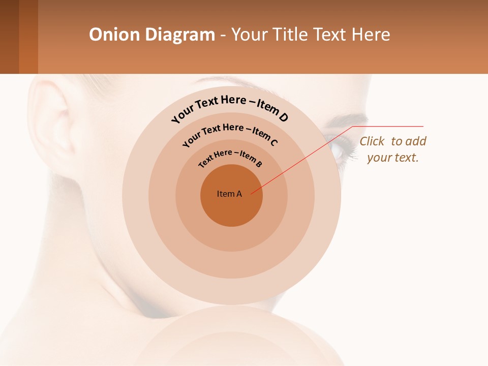 A Beautiful Woman With Blue Eyes Is Shown In This Powerpoint Presentation PowerPoint Template