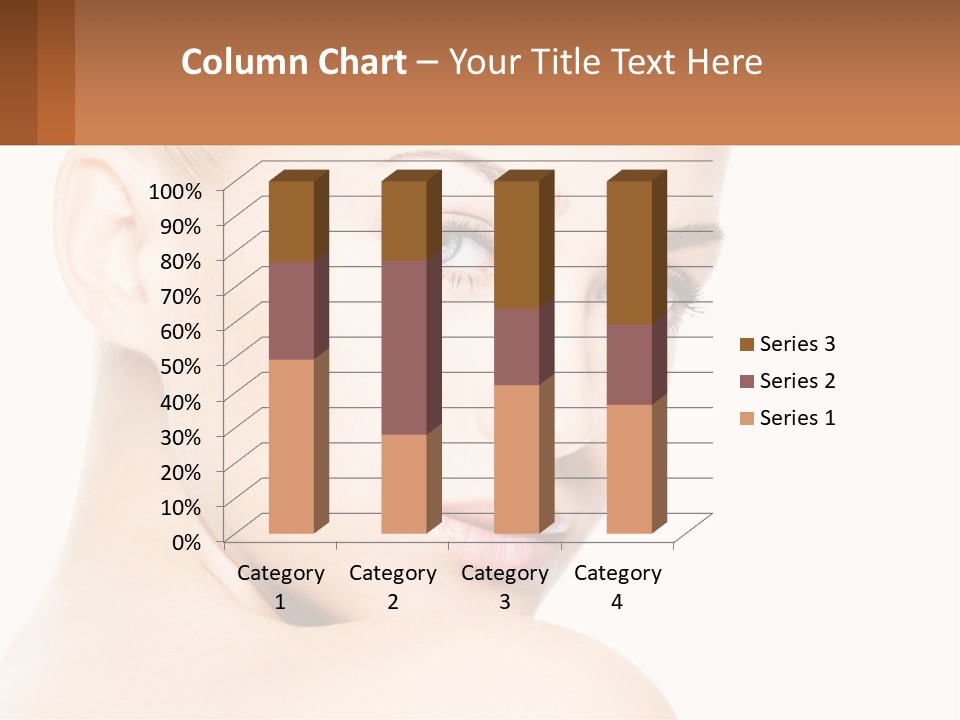 A Beautiful Woman With Blue Eyes Is Shown In This Powerpoint Presentation PowerPoint Template