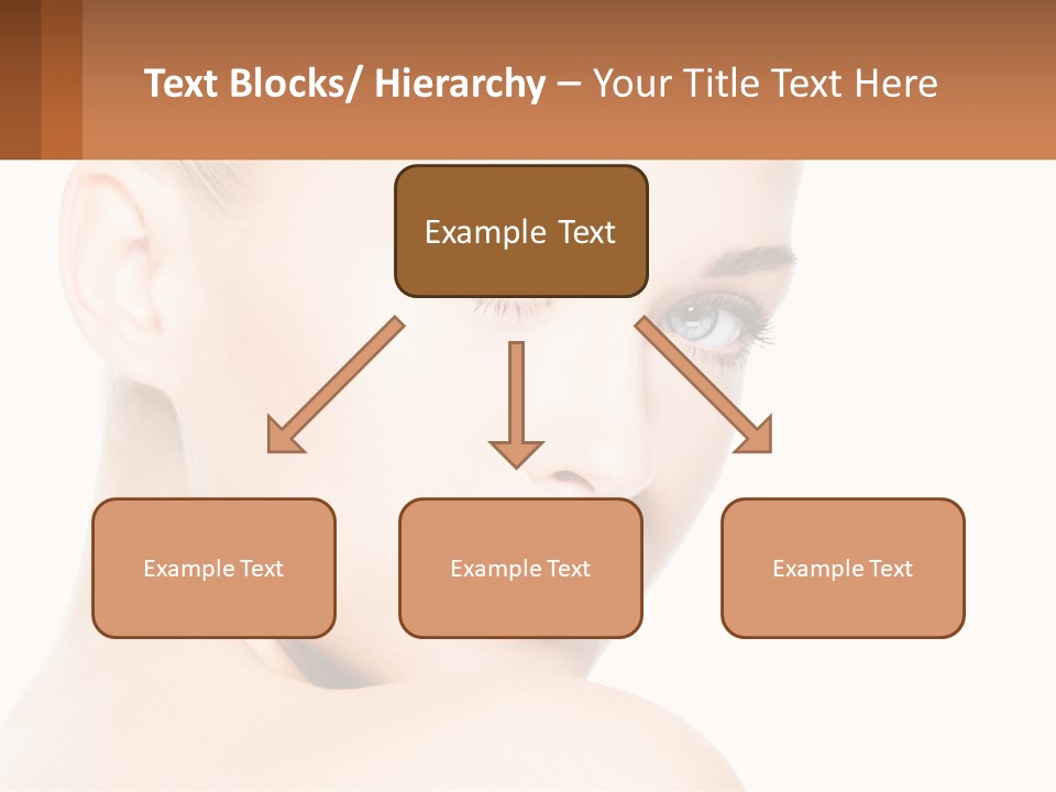 A Beautiful Woman With Blue Eyes Is Shown In This Powerpoint Presentation PowerPoint Template