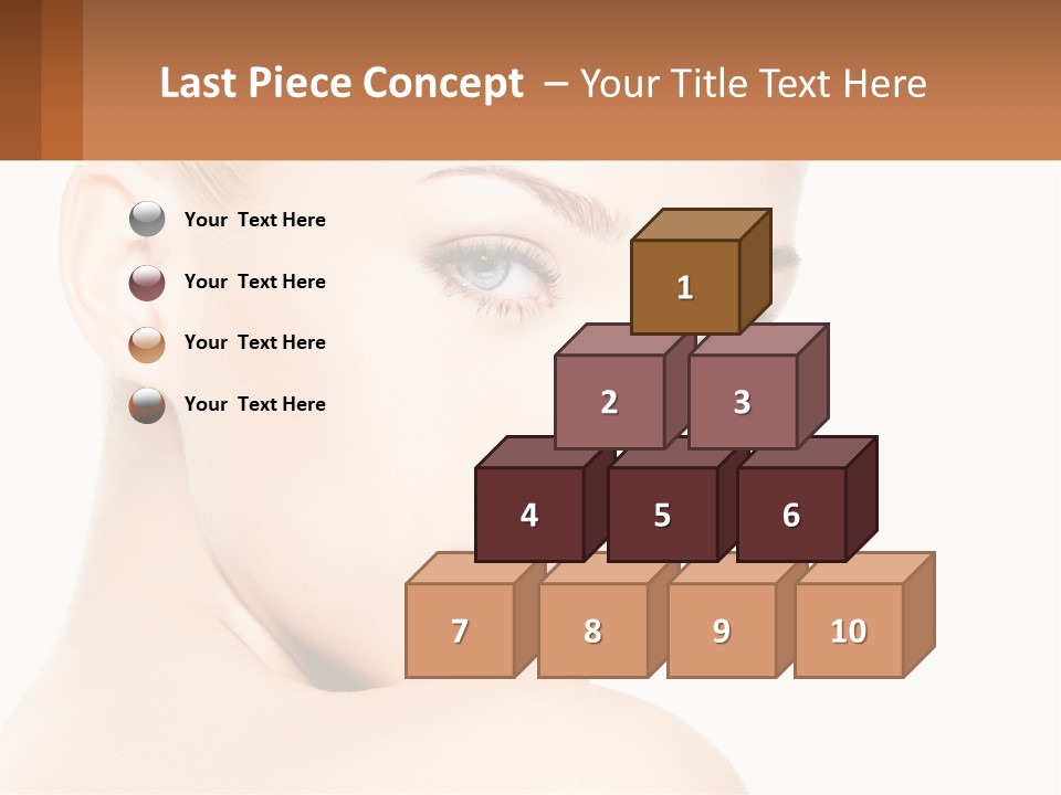 A Beautiful Woman With Blue Eyes Is Shown In This Powerpoint Presentation PowerPoint Template