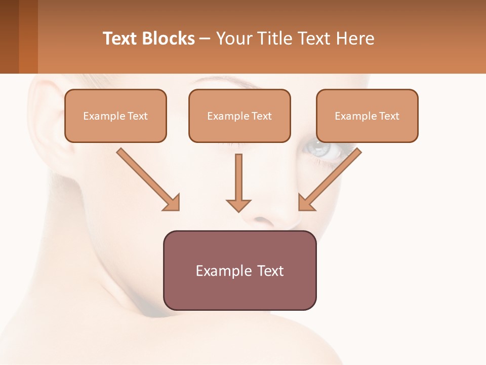 A Beautiful Woman With Blue Eyes Is Shown In This Powerpoint Presentation PowerPoint Template