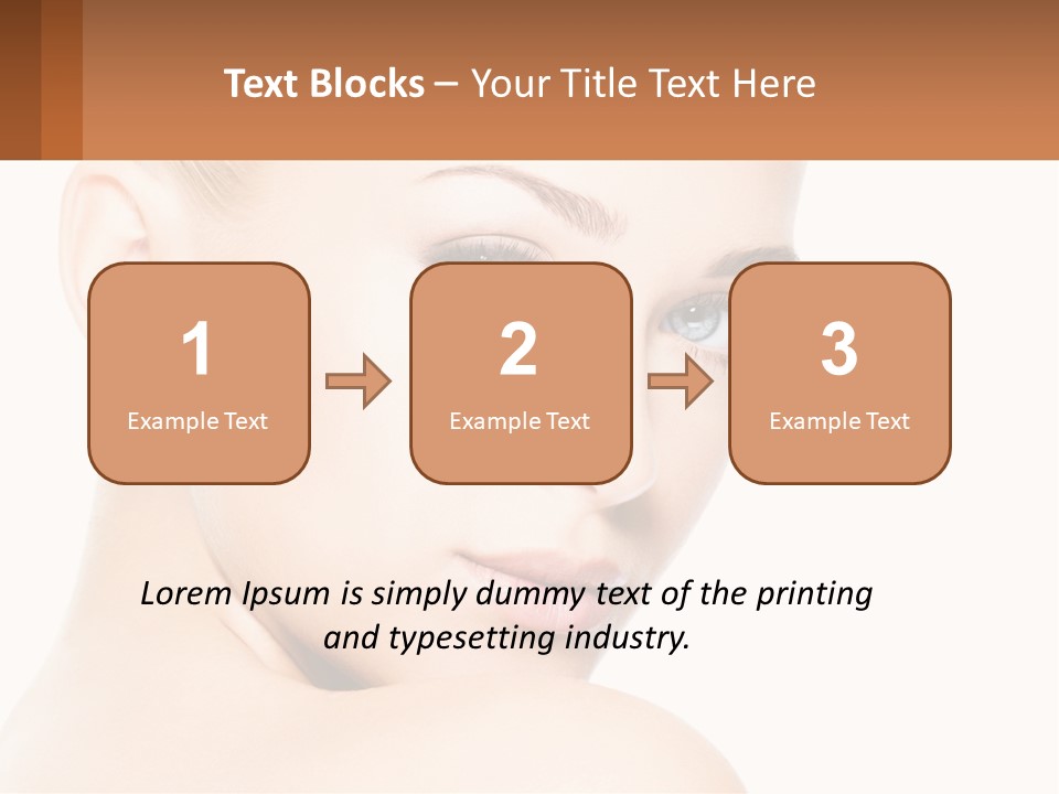 A Beautiful Woman With Blue Eyes Is Shown In This Powerpoint Presentation PowerPoint Template