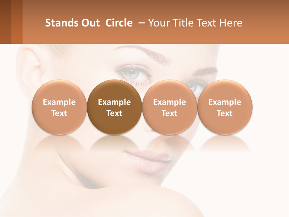 A Beautiful Woman With Blue Eyes Is Shown In This Powerpoint Presentation PowerPoint Template