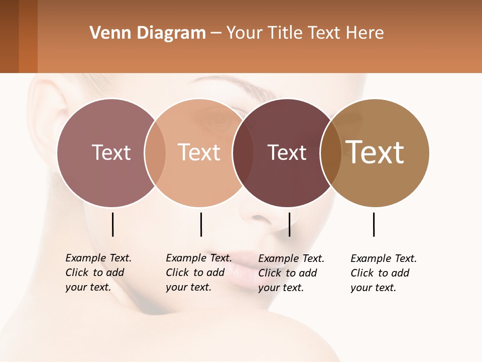 A Beautiful Woman With Blue Eyes Is Shown In This Powerpoint Presentation PowerPoint Template