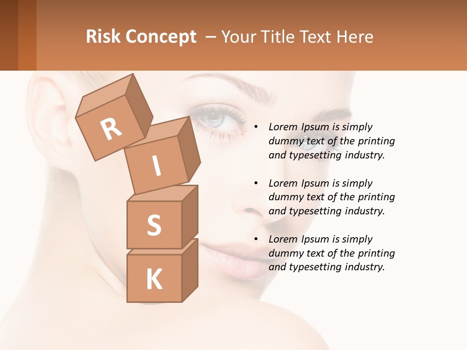 A Beautiful Woman With Blue Eyes Is Shown In This Powerpoint Presentation PowerPoint Template