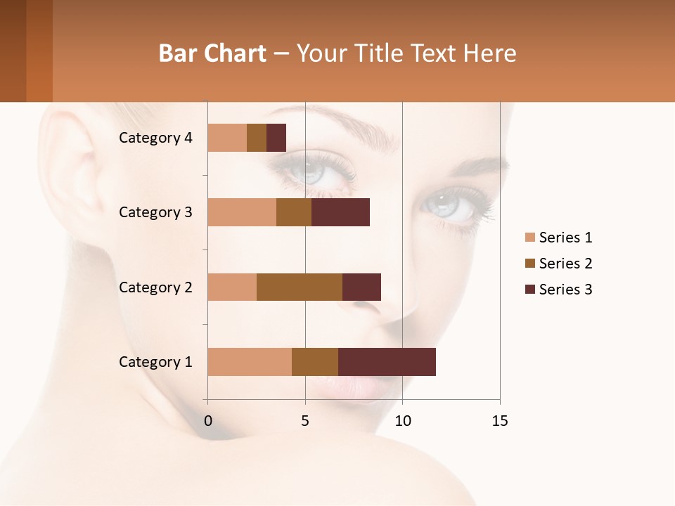 A Beautiful Woman With Blue Eyes Is Shown In This Powerpoint Presentation PowerPoint Template