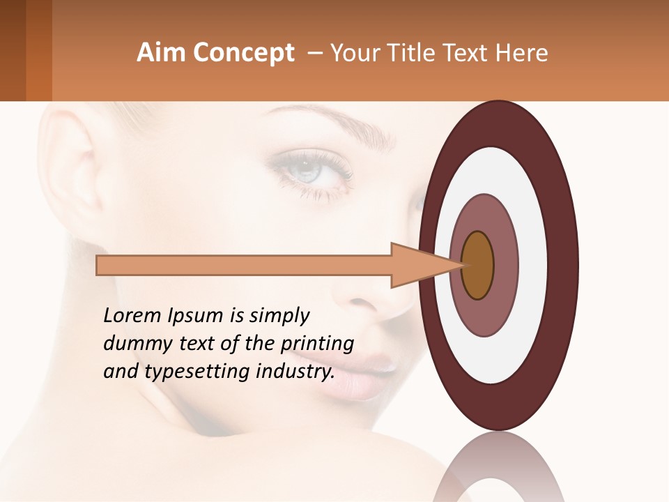 A Beautiful Woman With Blue Eyes Is Shown In This Powerpoint Presentation PowerPoint Template