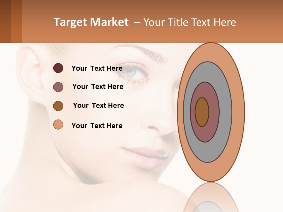 A Beautiful Woman With Blue Eyes Is Shown In This Powerpoint Presentation PowerPoint Template