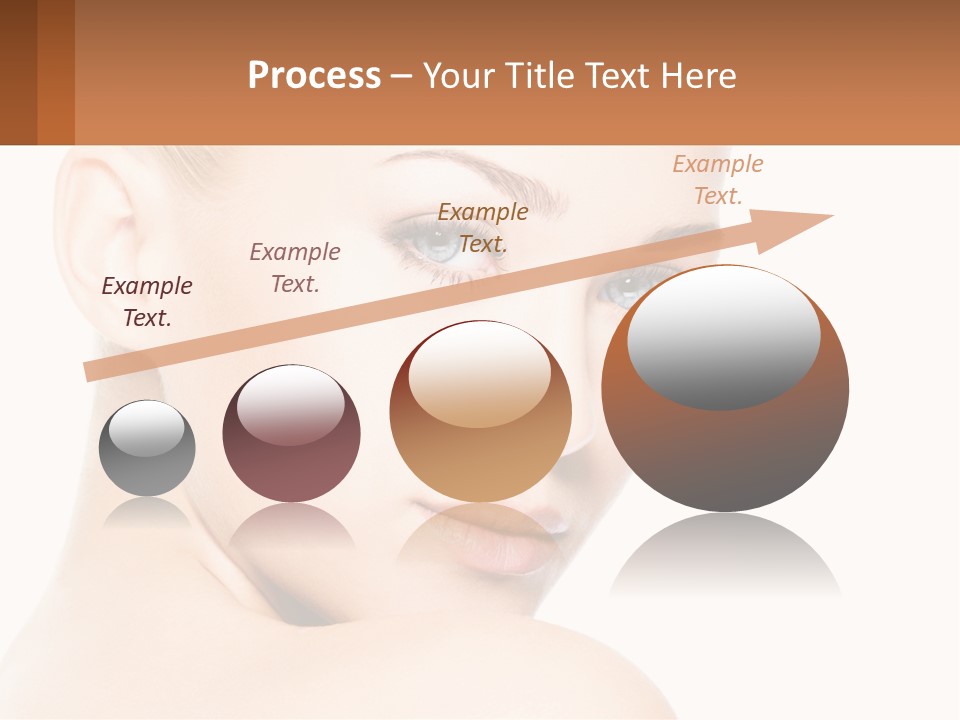 A Beautiful Woman With Blue Eyes Is Shown In This Powerpoint Presentation PowerPoint Template