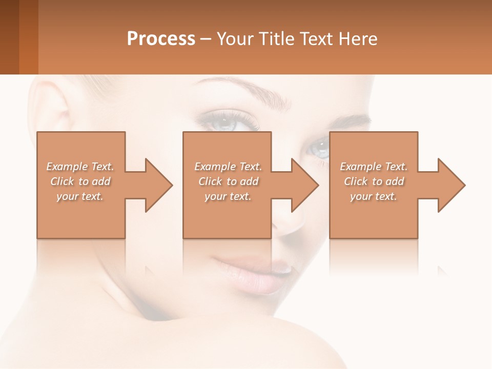 A Beautiful Woman With Blue Eyes Is Shown In This Powerpoint Presentation PowerPoint Template
