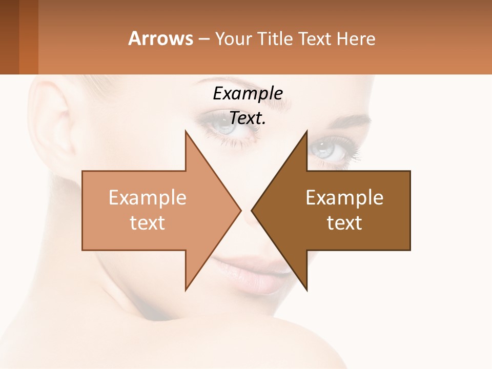 A Beautiful Woman With Blue Eyes Is Shown In This Powerpoint Presentation PowerPoint Template