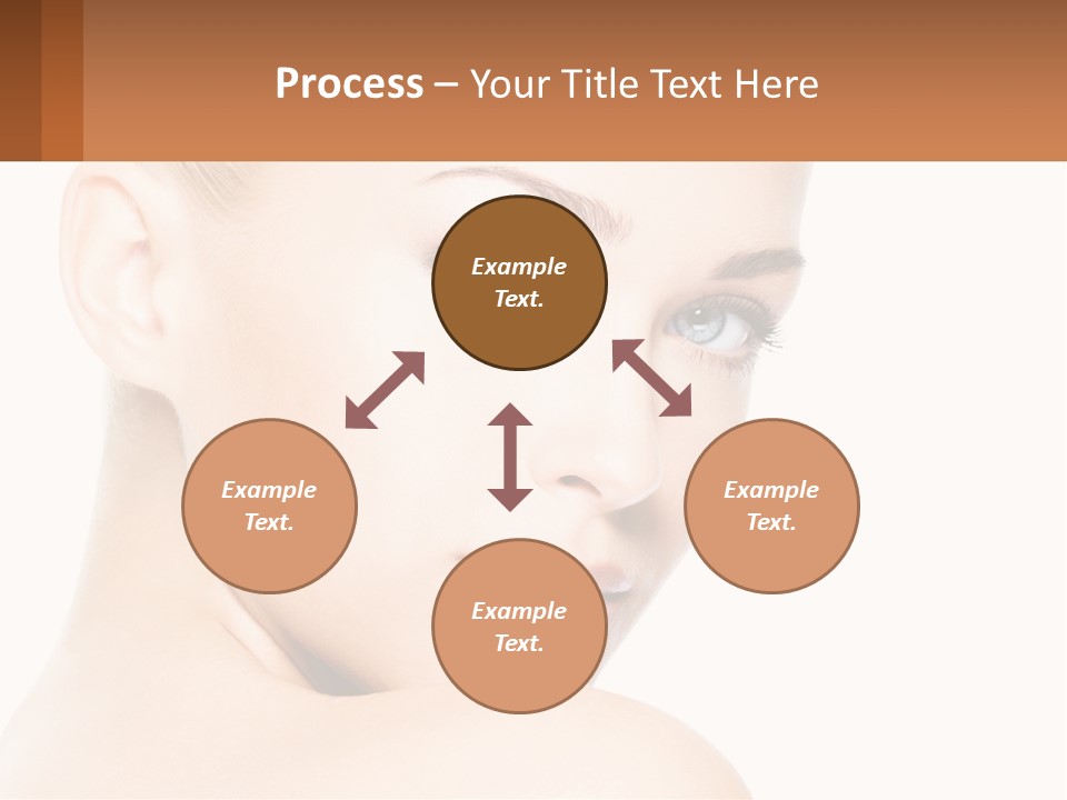 A Beautiful Woman With Blue Eyes Is Shown In This Powerpoint Presentation PowerPoint Template