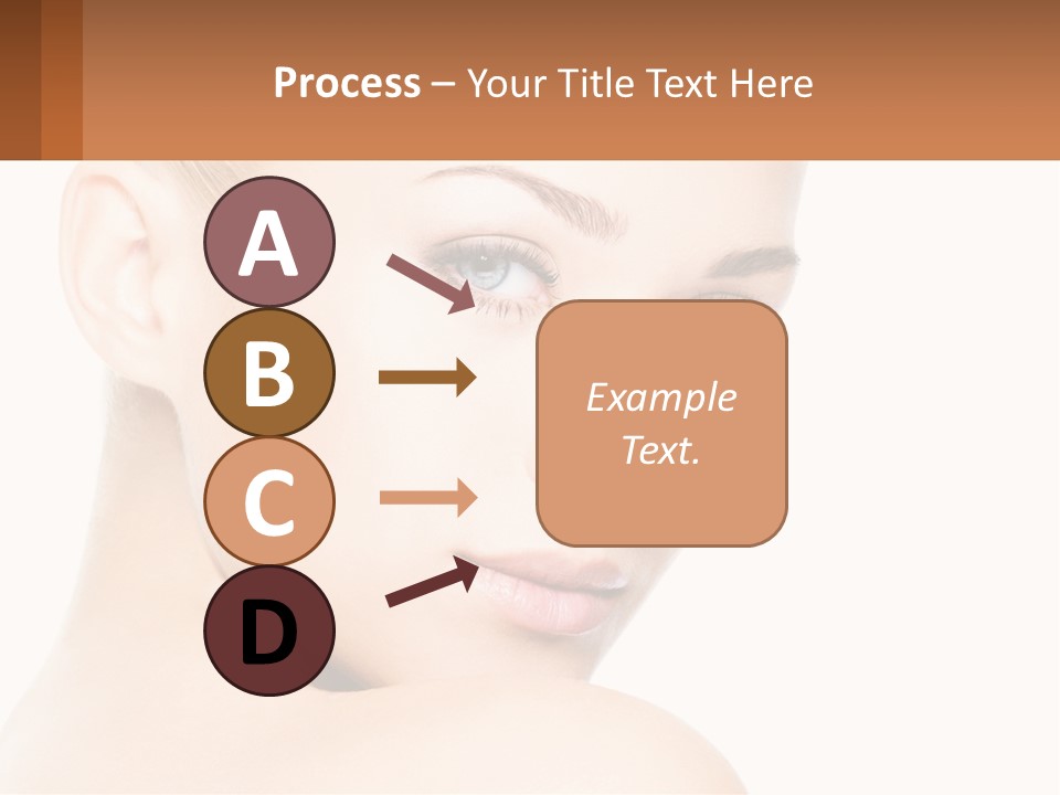 A Beautiful Woman With Blue Eyes Is Shown In This Powerpoint Presentation PowerPoint Template