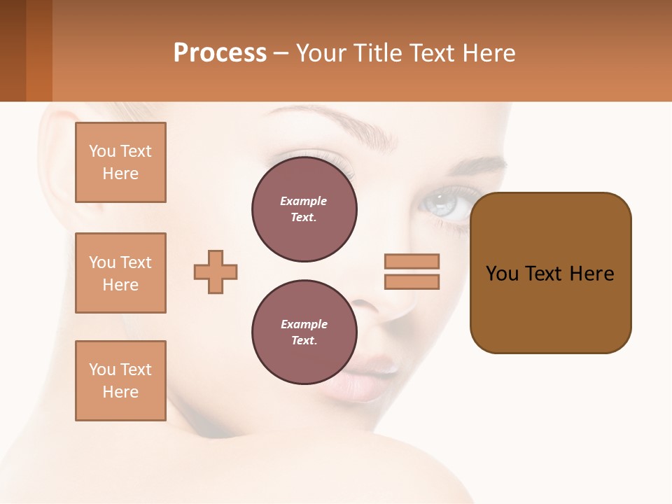 A Beautiful Woman With Blue Eyes Is Shown In This Powerpoint Presentation PowerPoint Template