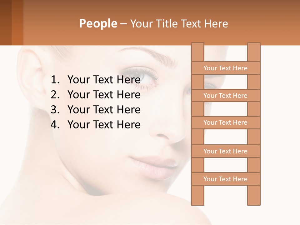 A Beautiful Woman With Blue Eyes Is Shown In This Powerpoint Presentation PowerPoint Template
