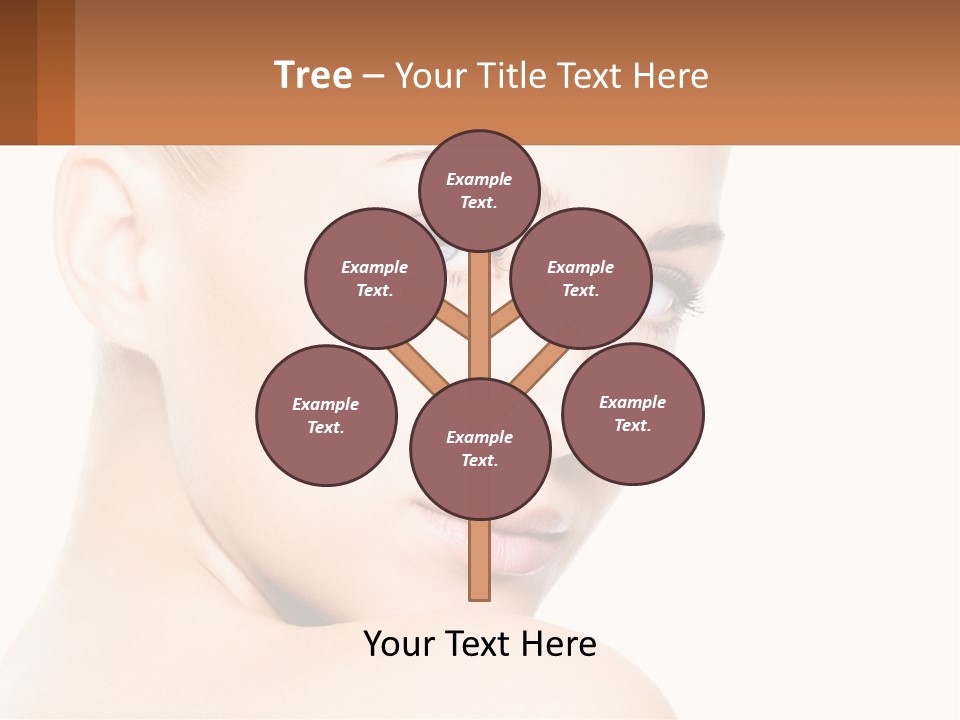 A Beautiful Woman With Blue Eyes Is Shown In This Powerpoint Presentation PowerPoint Template