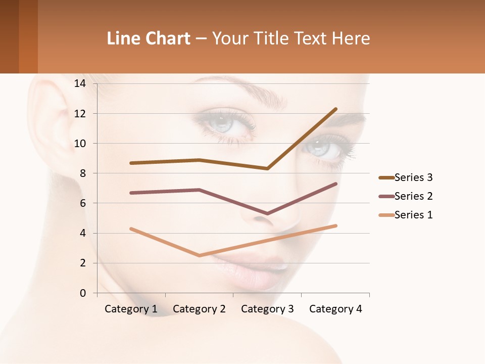 A Beautiful Woman With Blue Eyes Is Shown In This Powerpoint Presentation PowerPoint Template
