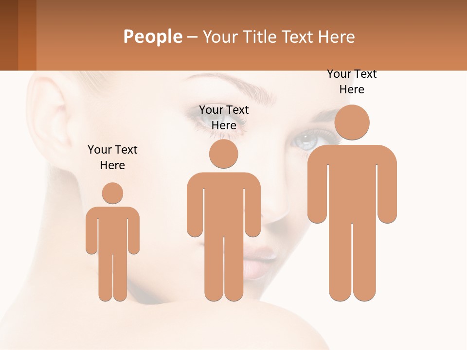 A Beautiful Woman With Blue Eyes Is Shown In This Powerpoint Presentation PowerPoint Template