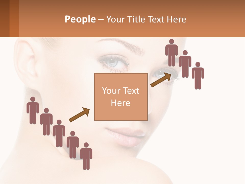 A Beautiful Woman With Blue Eyes Is Shown In This Powerpoint Presentation PowerPoint Template