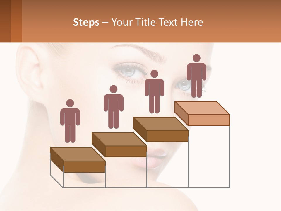 A Beautiful Woman With Blue Eyes Is Shown In This Powerpoint Presentation PowerPoint Template