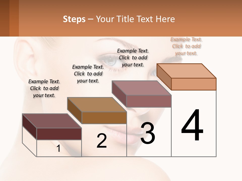 A Beautiful Woman With Blue Eyes Is Shown In This Powerpoint Presentation PowerPoint Template