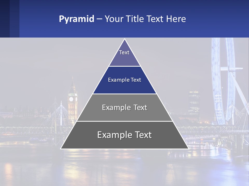 A City Skyline At Night With A Ferris Wheel In The Foreground PowerPoint Template