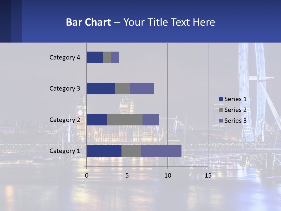 A City Skyline At Night With A Ferris Wheel In The Foreground PowerPoint Template