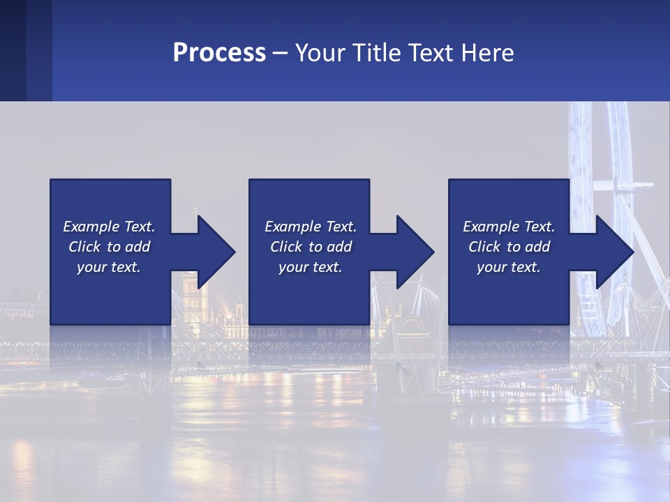 A City Skyline At Night With A Ferris Wheel In The Foreground PowerPoint Template