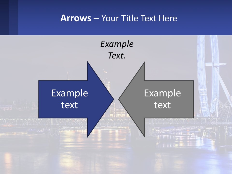 A City Skyline At Night With A Ferris Wheel In The Foreground PowerPoint Template