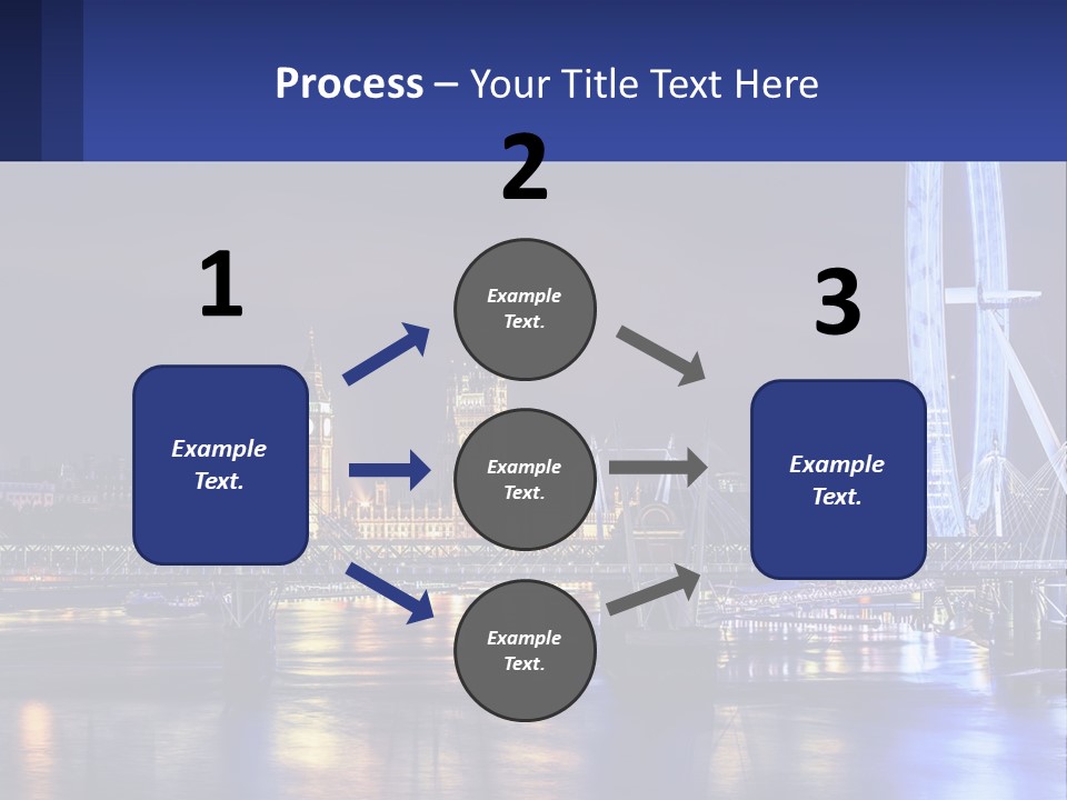 A City Skyline At Night With A Ferris Wheel In The Foreground PowerPoint Template