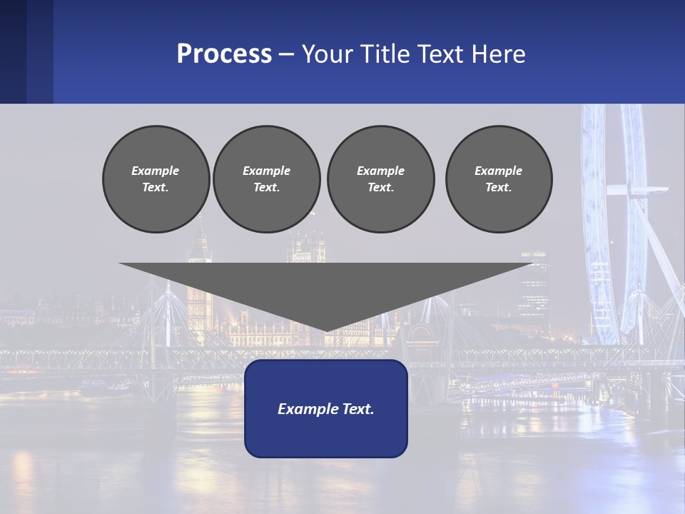 A City Skyline At Night With A Ferris Wheel In The Foreground PowerPoint Template