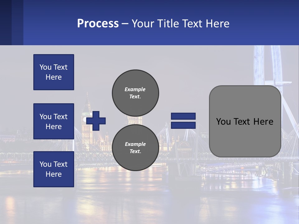 A City Skyline At Night With A Ferris Wheel In The Foreground PowerPoint Template
