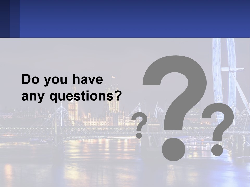 A City Skyline At Night With A Ferris Wheel In The Foreground PowerPoint Template