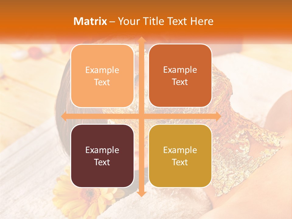 A Woman With Gold Facial Mask On Her Face PowerPoint Template