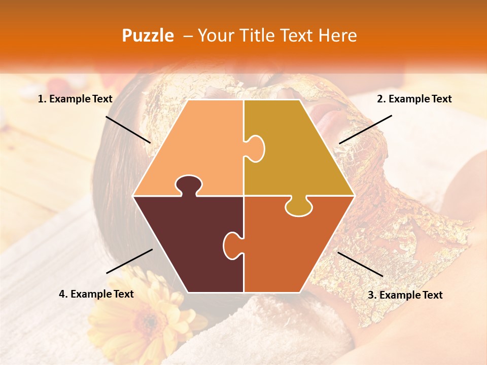 A Woman With Gold Facial Mask On Her Face PowerPoint Template