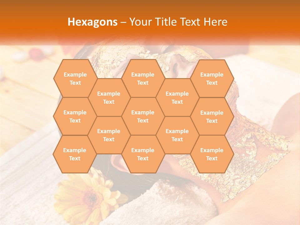 A Woman With Gold Facial Mask On Her Face PowerPoint Template