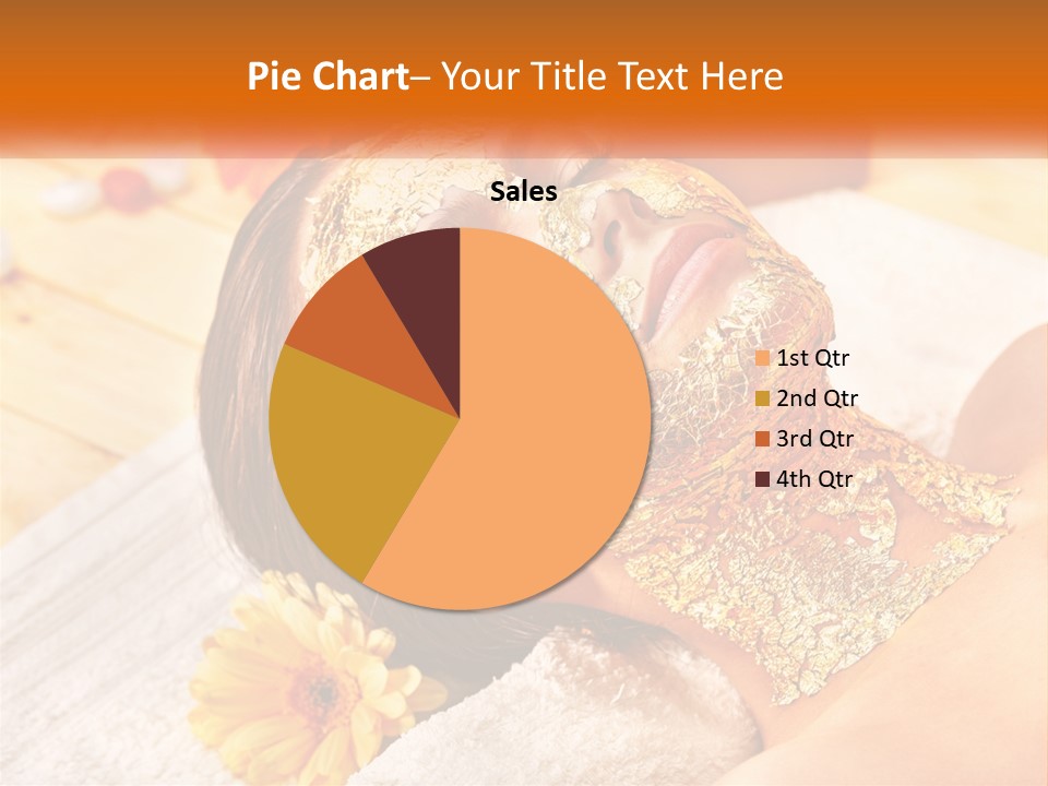 A Woman With Gold Facial Mask On Her Face PowerPoint Template