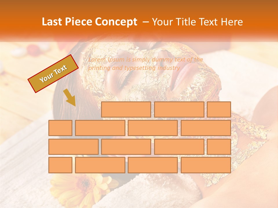 A Woman With Gold Facial Mask On Her Face PowerPoint Template