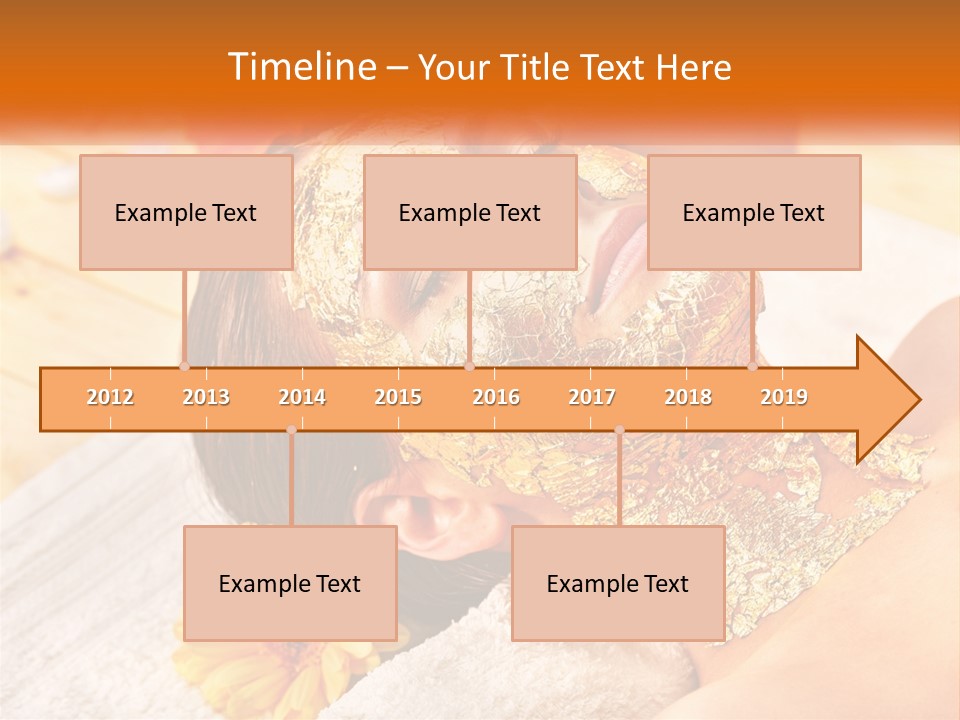A Woman With Gold Facial Mask On Her Face PowerPoint Template
