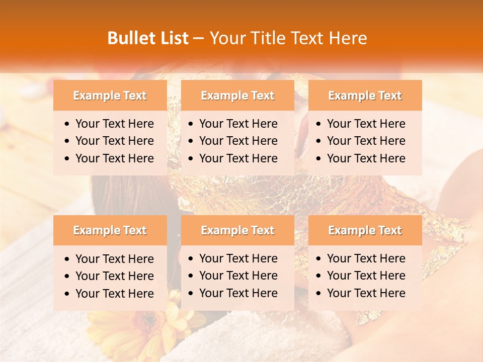 A Woman With Gold Facial Mask On Her Face PowerPoint Template