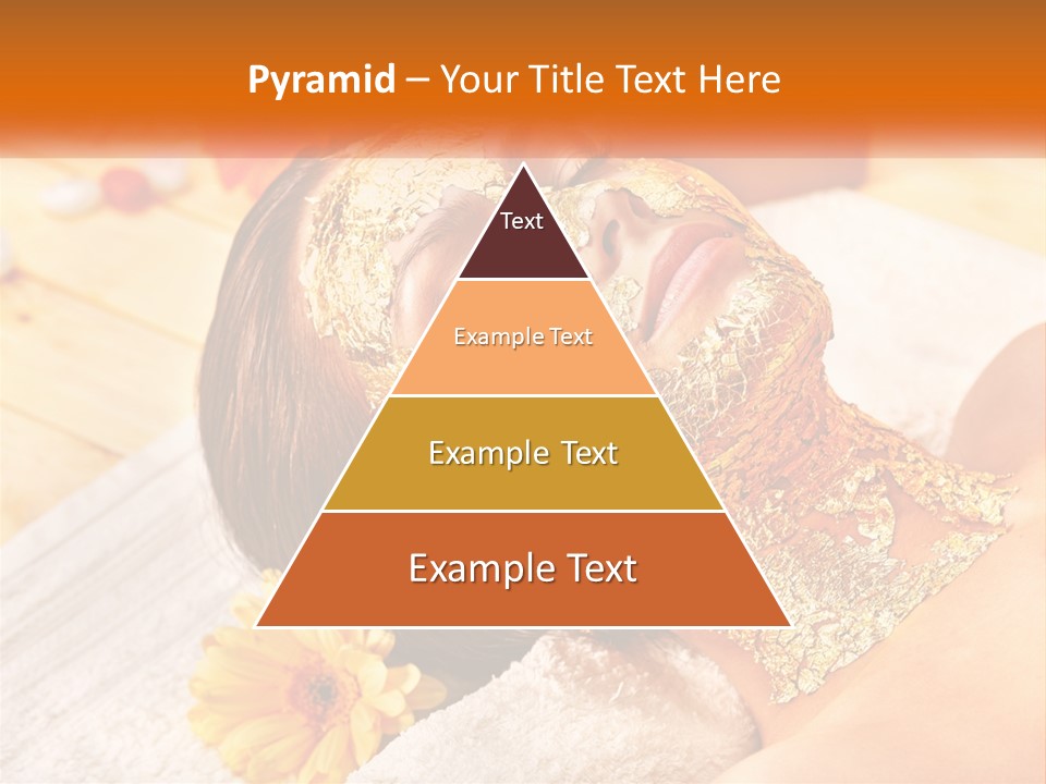 A Woman With Gold Facial Mask On Her Face PowerPoint Template