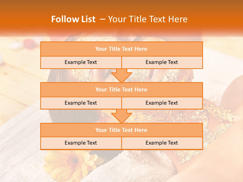 A Woman With Gold Facial Mask On Her Face PowerPoint Template